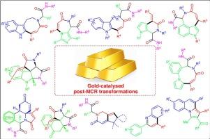 Gold-catalyzed post-MCR transformations towards complex (poly)heterocycles