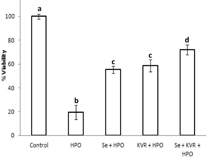 Kolaviron and selenium reduce hydrogen peroxide-induced alterations of the inflammatory response