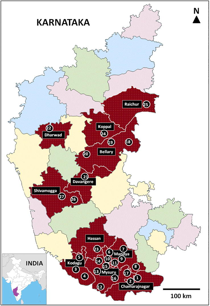 Molecular diversity of internal transcribed spacer among the monoconidial isolates of Magnaporthe oryzae isolated from rice in Southern Karnataka, India