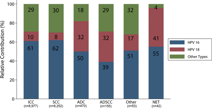 Contribution of Human papillomavirus in neuroendocrine tumors from a series of 10,575 invasive cervical cancer cases
