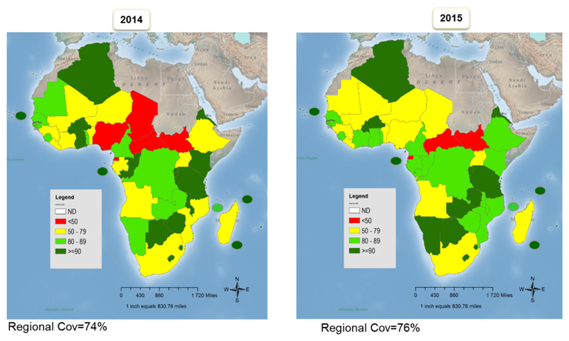 Efforts to Reach More Children with Effective Vaccines Through Routine Immunization in The WHO African Region: 2013-2015.