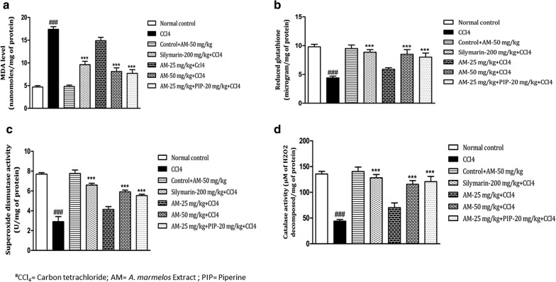 Augmentation of hepatoprotective potential of Aegle marmelos in combination with piperine in carbon tetrachloride model in wistar rats.