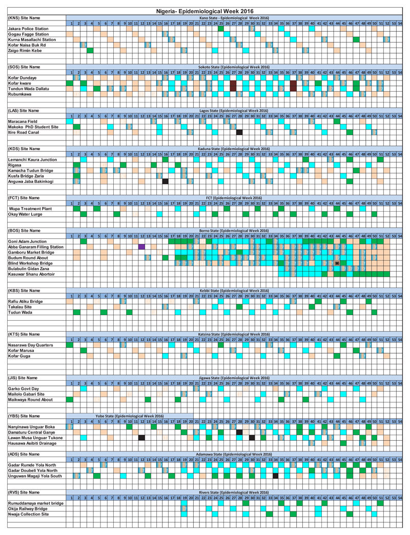 Progress on the Implementation of Environmental Surveillance in the African Region, 2011-2016.