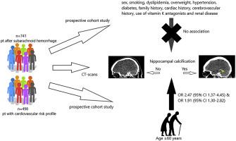 Association of hippocampal calcification and cardiovascular risk factors in two patient cohorts