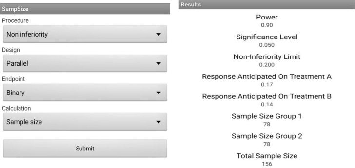 Sample Size Calculation Guide - Part 6: How to calculate the sample size for a non-inferiority or an equivalence clinical trial.