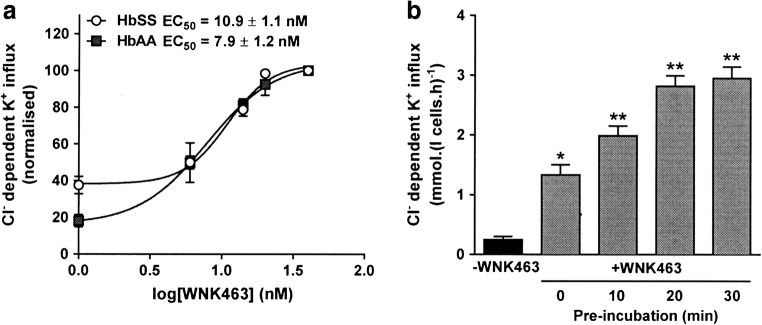 The role of WNK in modulation of KCl cotransport activity in red cells from normal individuals and patients with sickle cell anaemia.