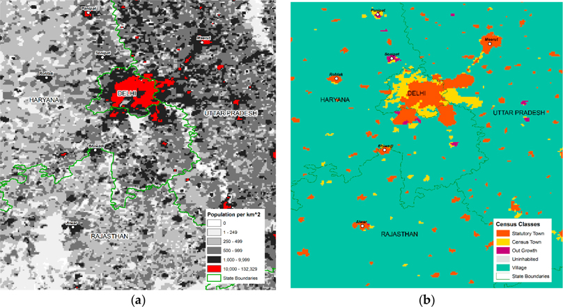 Urbanization in India: Population and Urban Classification Grids for 2011.