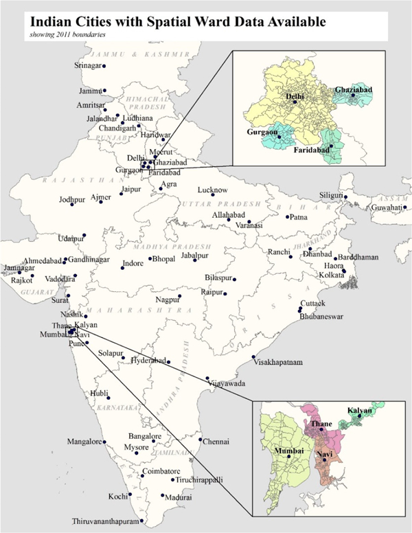 Urbanization in India: Population and Urban Classification Grids for 2011.