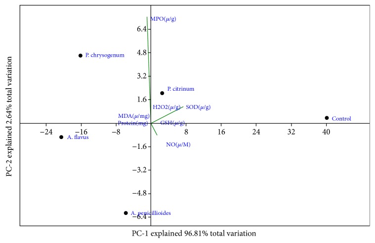 Biomarkers of Oxidative Stress as Indicators of Fungi Environmental Pollution in Balb/c Albino Mice Monitored from South West, Nigeria.