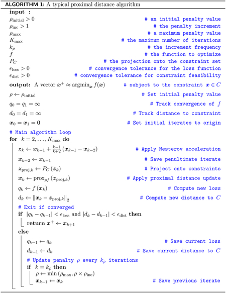 Proximal Distance Algorithms: Theory and Practice.