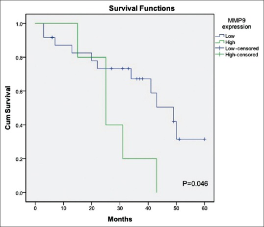 Assessment and clinicopathological correlation of matrix metalloproteinase 9 expression in nasopharyngeal carcinoma.