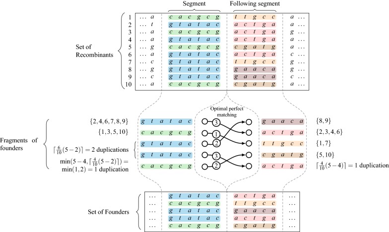 Linear time minimum segmentation enables scalable founder reconstruction.