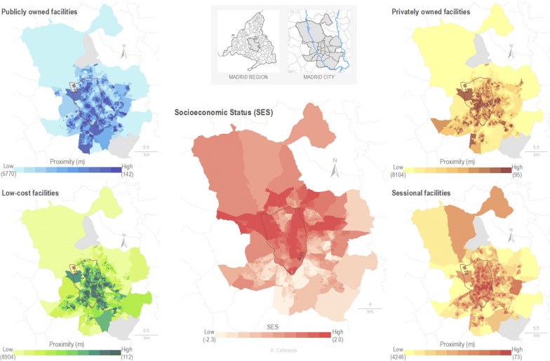 Access to and availability of exercise facilities in Madrid: an equity perspective.