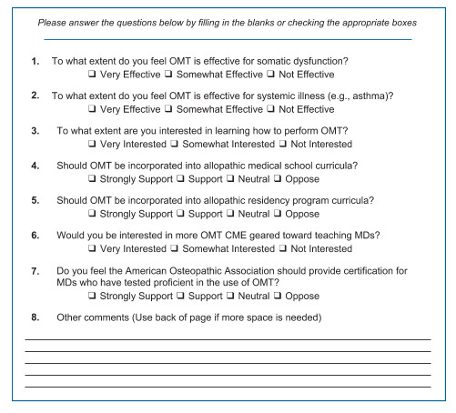 Introducing Osteopathic Curriculum for Family Medicine Physicians in a Community-based Allopathic Residency Program.