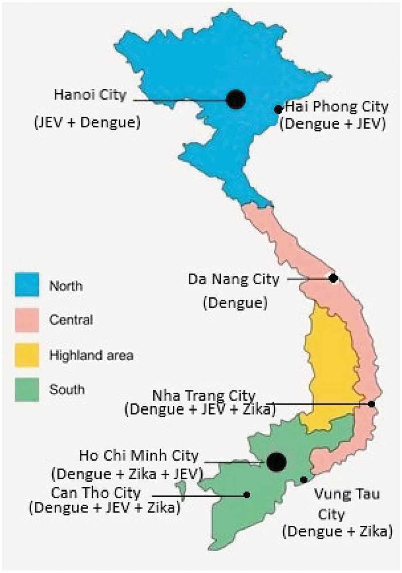 Urban transmission of mosquito-borne flaviviruses - a review of the risk for humans in Vietnam.