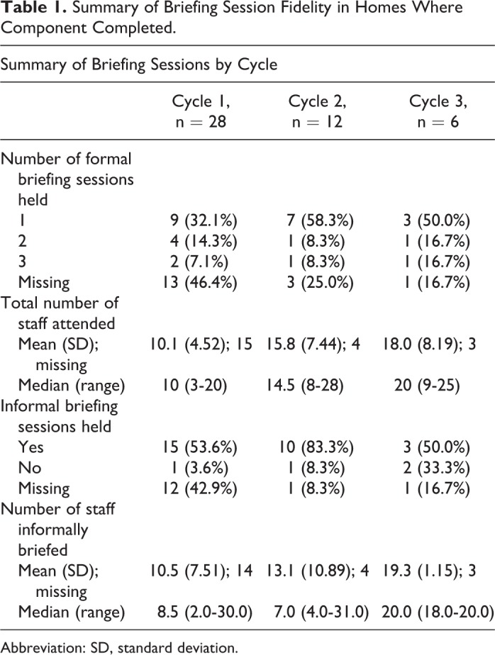 The Implementation of Dementia Care Mapping in a Randomized Controlled Trial in Long-Term Care: Results of a Process Evaluation.