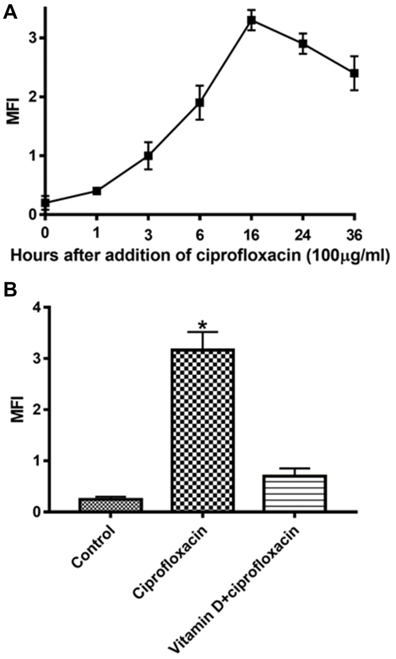 Vitamin D Pretreatment Attenuates Ciprofloxacin-Induced Antibacterial Activity.