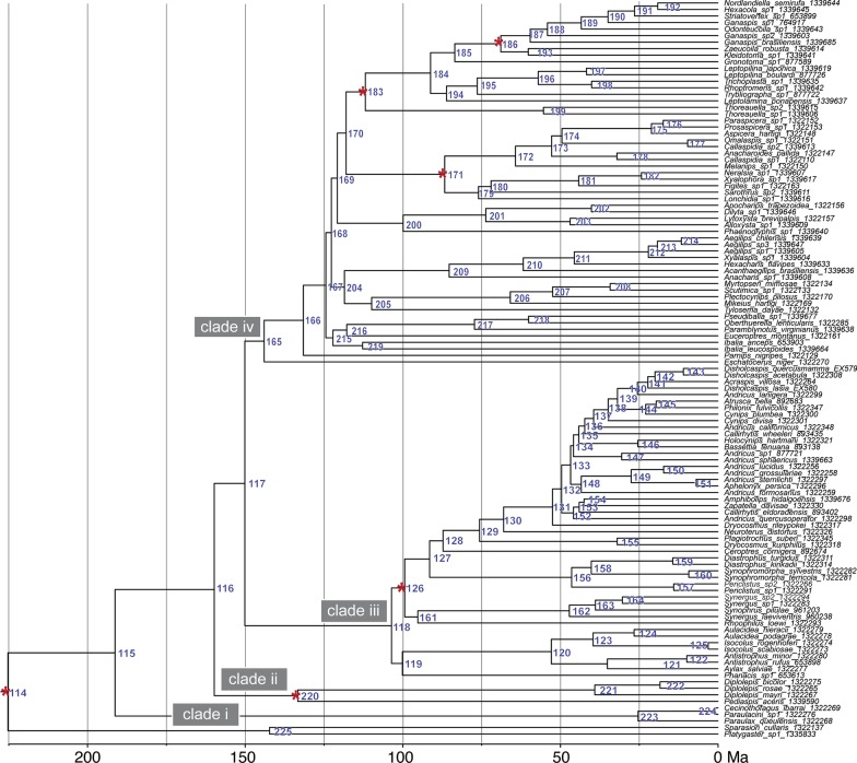 Comprehensive phylogenomic analyses re-write the evolution of parasitism within cynipoid wasps.