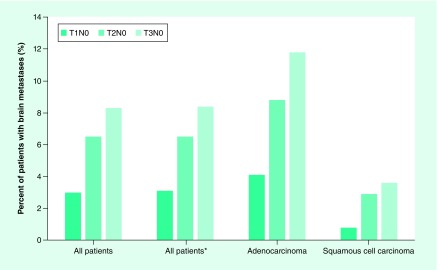 Risk of brain metastases in T1-3N0 NSCLC: a population-based analysis.