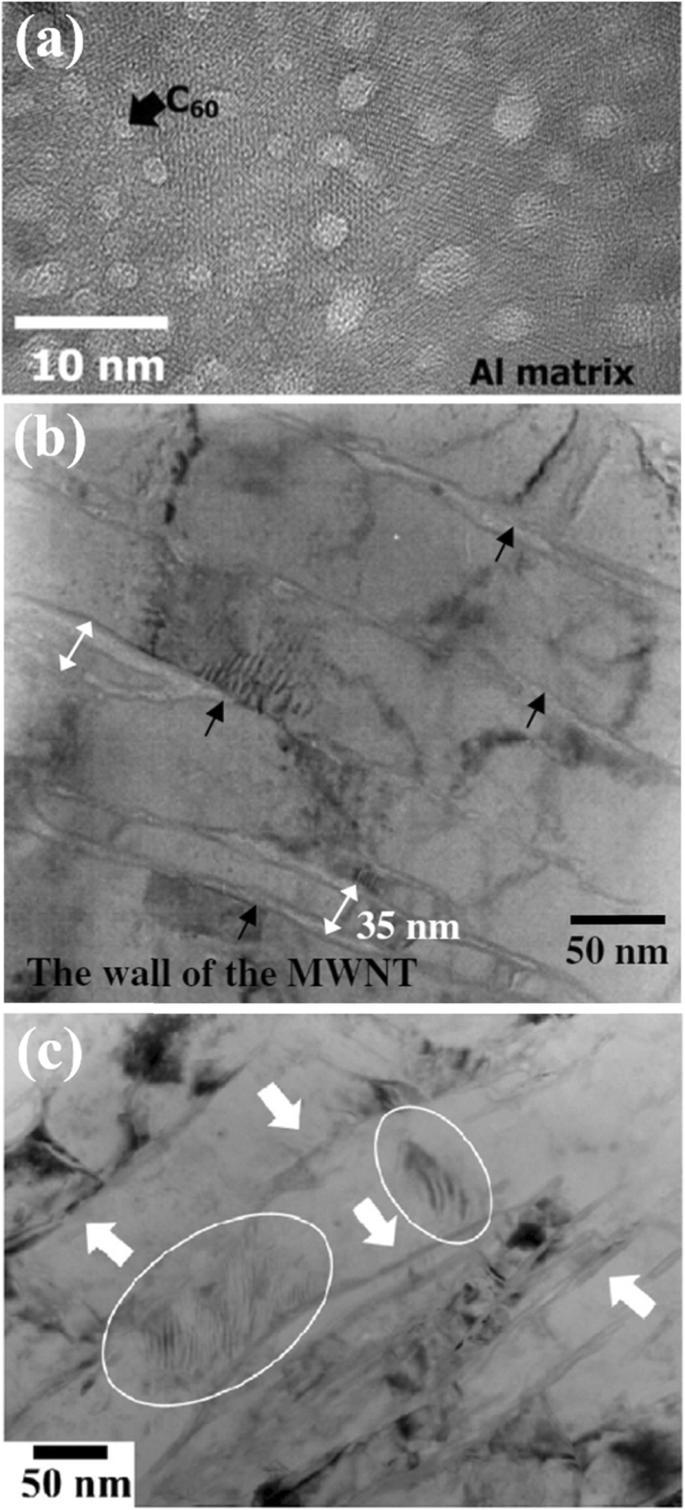 Microscopic analysis of metal matrix composites containing carbon Nanomaterials