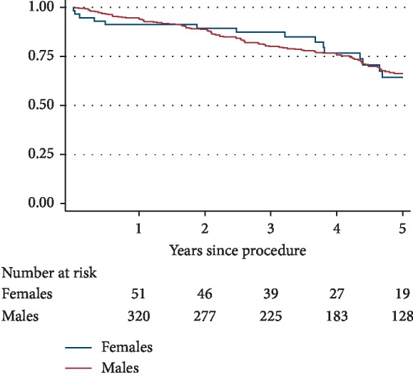 Multicentre Covariate Adjustment Analysis of Short-Term and 5-Year Outcomes after Endovascular Repair according to Sex.