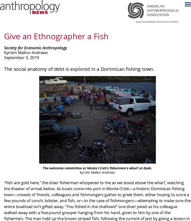 Give an Ethnographer a Fish