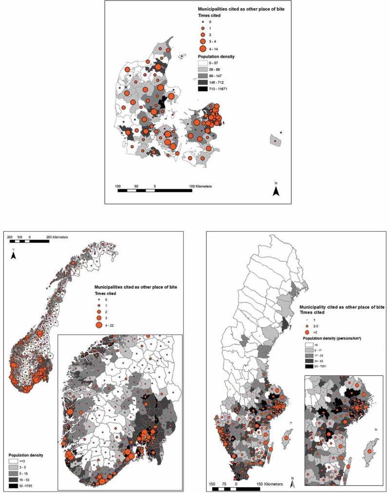 Spatial tick bite exposure and associated risk factors in Scandinavia.