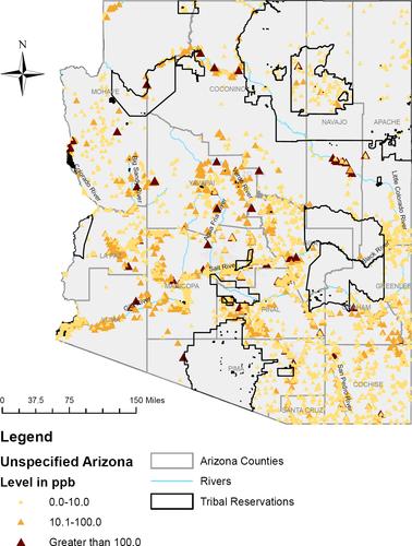 Arsenic Concentrations in Ground and Surface Waters across Arizona Including Native Lands