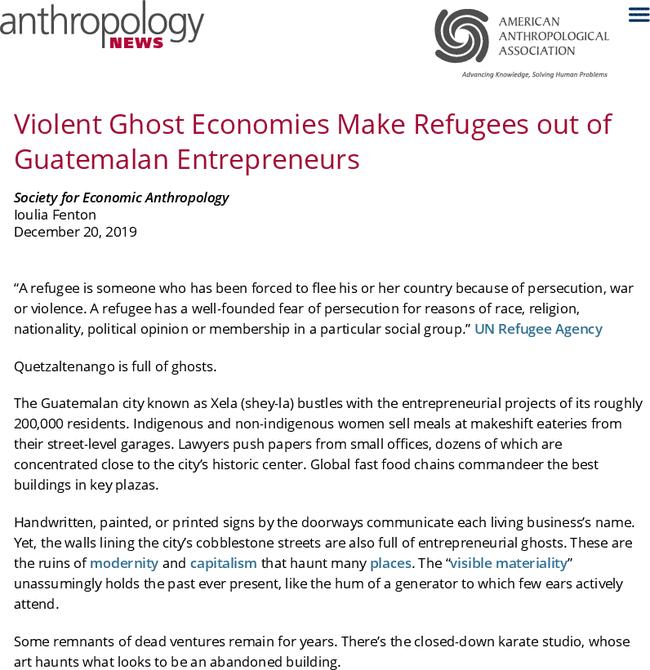 Violent Ghost Economies Make Refugees out of Guatemalan Entrepreneurs