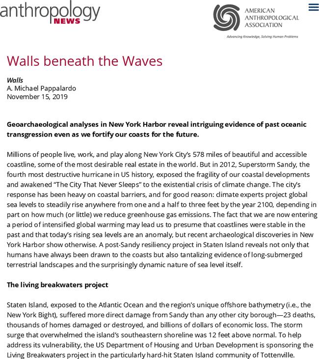 Walls beneath the Waves