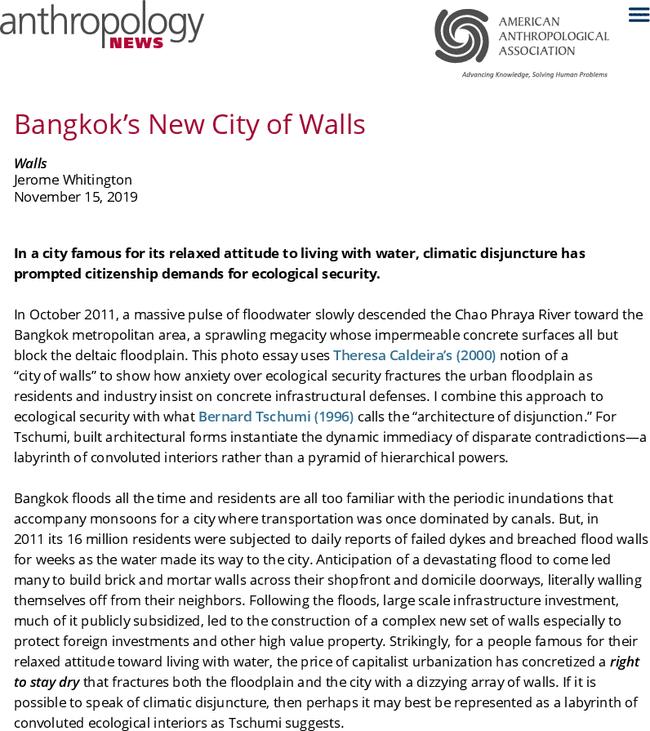 Bangkok's New City of Walls