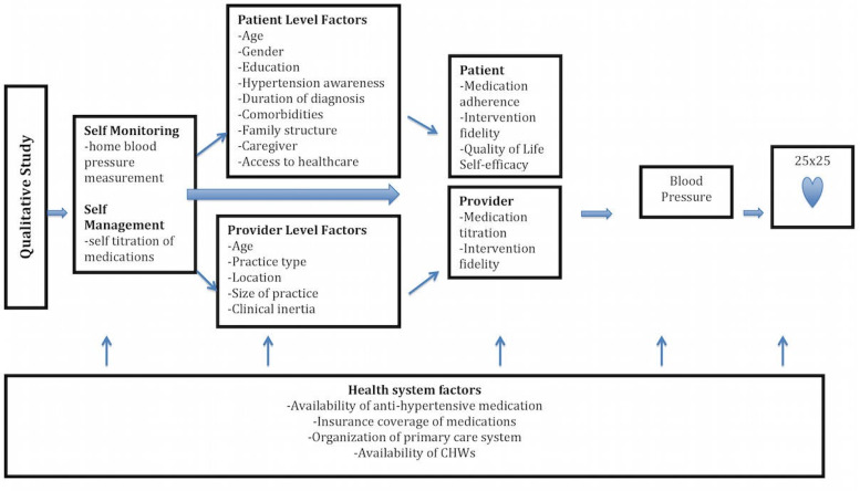 Patients' perceptions of self-management of high blood pressure in three low- and middle-income countries: findings from the BPMONITOR study.