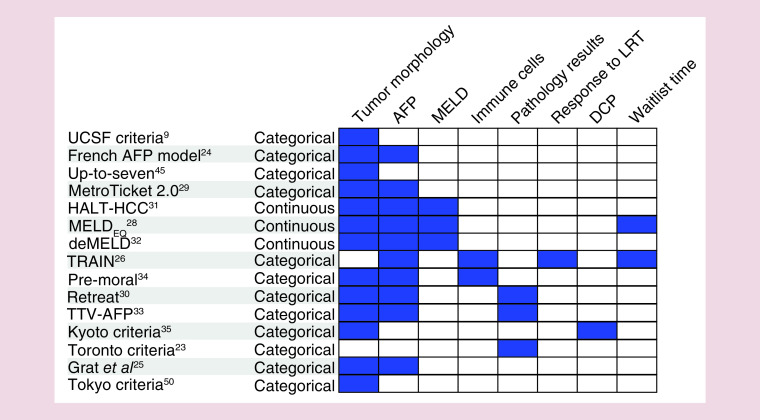 Risk assessment criteria in liver transplantation for hepatocellular carcinoma: proposal to improve transplant oncology.