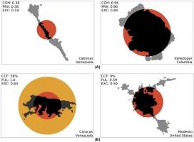 The shape compactness of urban footprints