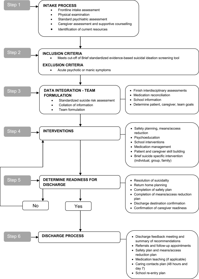 Development of a Clinical Pathway for the Assessment and Management of Suicidality on a Pediatric Psychiatric Inpatient Unit.