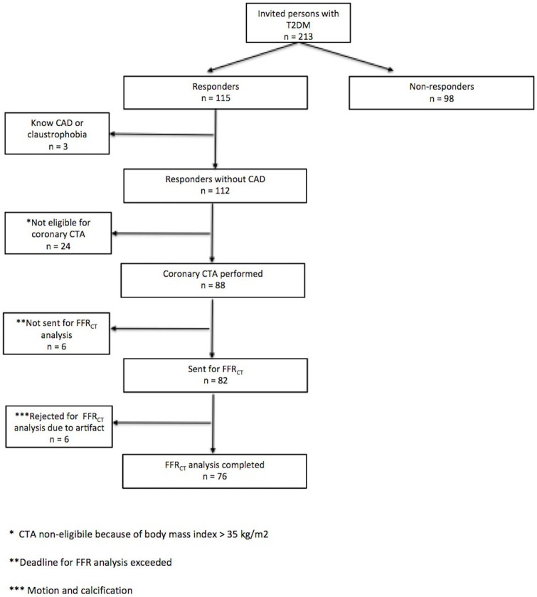 Coronary flow impairment in asymptomatic patients with early stage type-2 diabetes: Detection by FFR<sub>CT</sub>.