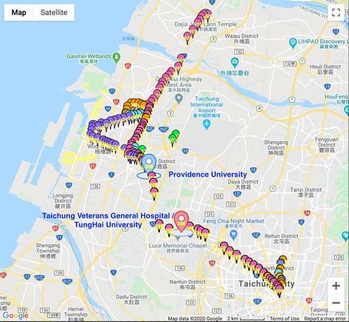 Online Web query system for various frequency distributions of bus passengers in Taichung city of Taiwan