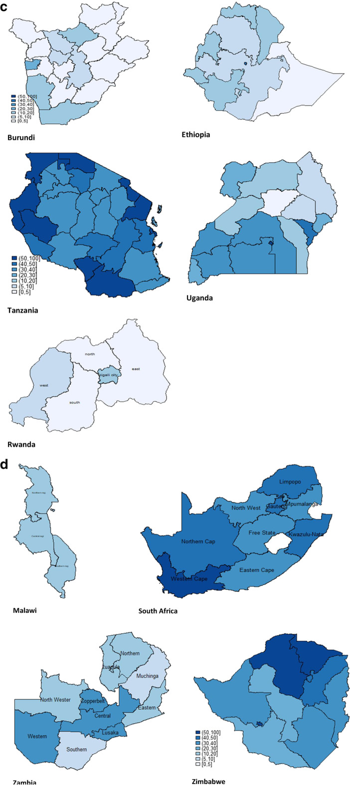 Risk assessment for COVID-19 transmission at household level in sub-Saharan Africa: evidence from DHS.