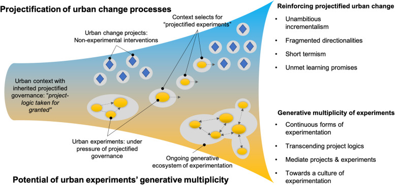 Experimentation or projectification of urban change? A critical appraisal and three steps forward.