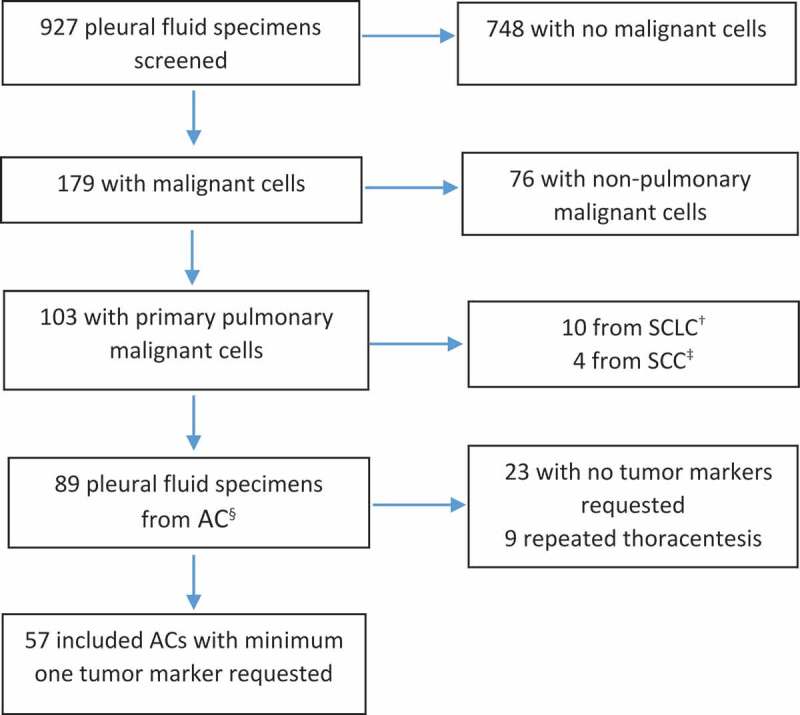 The prevalence of tumour markers in malignant pleural effusions associated with primary pulmonary adenocarcinoma: a retrospective study.