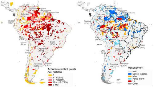 An alert system for Seasonal Fire probability forecast for South American Protected Areas