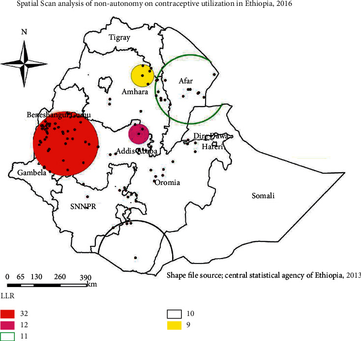 Spatial Distribution and Determinants of Nonautonomy on Decision Regarding Contraceptive Utilization among Married Reproductive-Age Women in Ethiopia: Spatial and Bayesian Multilevel Analysis.