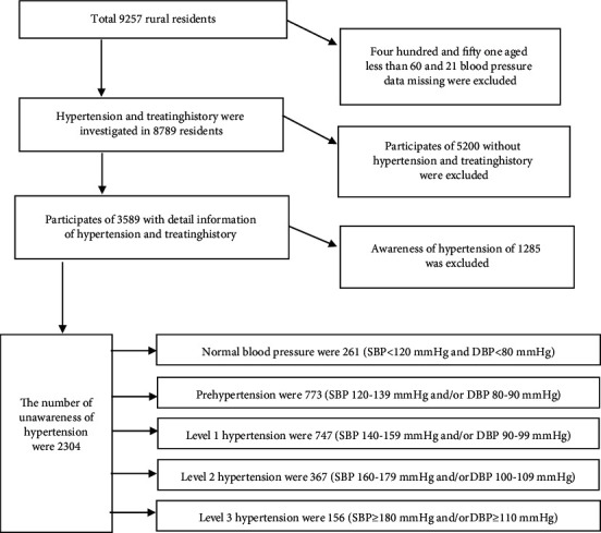 The Prevalence of Hypertension in the Population without Awareness of the Disease: Data from a Rural Town of Shandong Province, China.