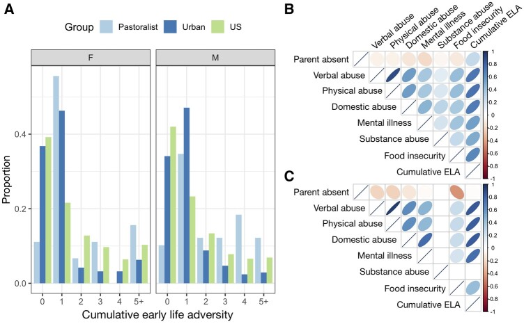 Socioeconomic status effects on health vary between rural and urban Turkana.