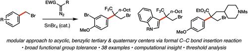 Homologation of Electron-Rich Benzyl Bromide Derivatives via Diazo C–C Bond Insertion