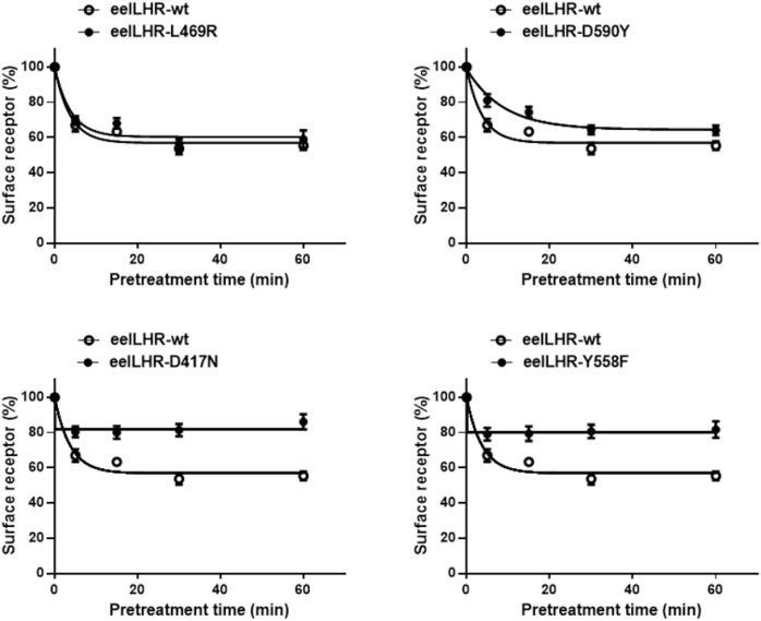 Cell-Surface Loss of Constitutive Activating and Inactivating Mutants of Eel Luteinizing Hormone Receptors.