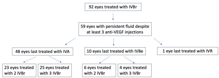 Brolucizumab for persistent macular fluid in neovascular age-related macular degeneration after prior anti-VEGF treatments.