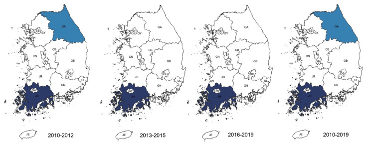 Recent Spatial and Temporal Trends of Malaria in Korea.