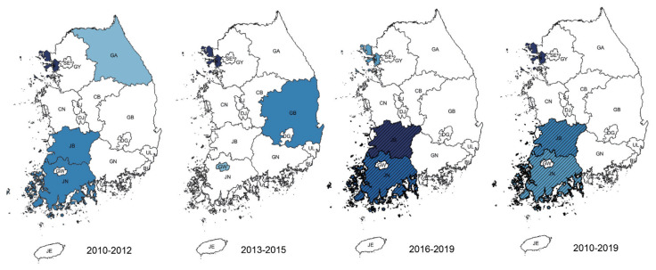 Recent Spatial and Temporal Trends of Malaria in Korea.