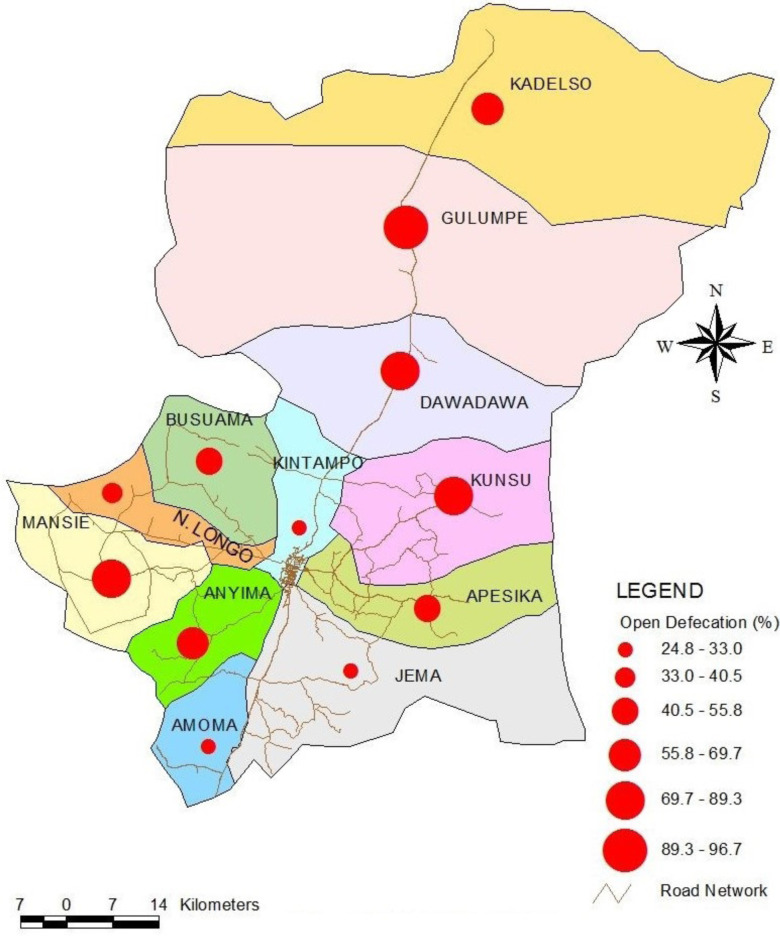 Open defecation and attainment of Sustainable Development Goal Six: evidence from Kintampo Surveillance System, Ghana.